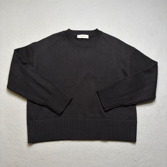 Everlane Sweaters - Everlane Sweater Women M Charcoal Gray Organic Cotton Crewneck Ribbed Knit P41
